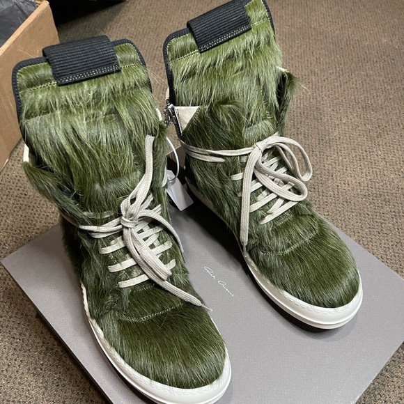 Rick Owens FW21 Geobasket in Long Pony Hair - Picture 6 of 13